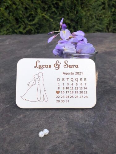 lembrança iman casamento calendario