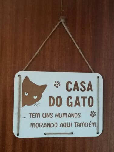 placa casa do gato