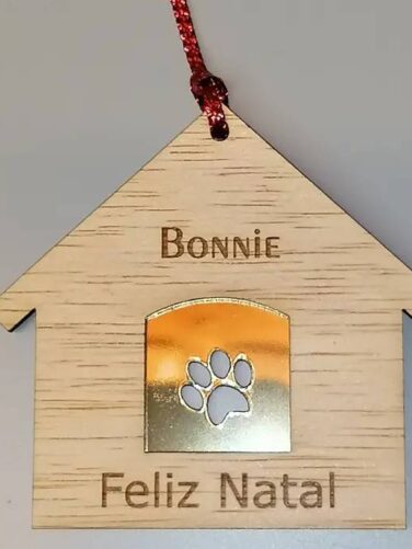 Bola de natal casa personalizada