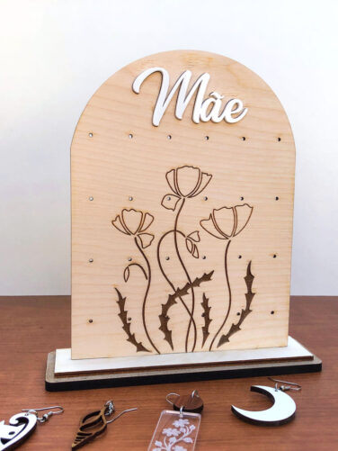 porta brincoa madeira