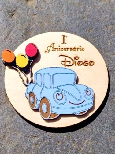 iman personalizado carro aniversario