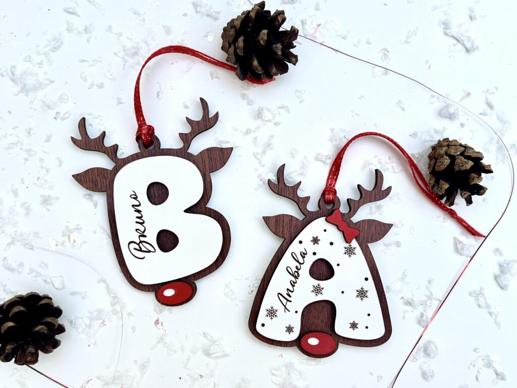 Enfeite de Natal Inicial Rena